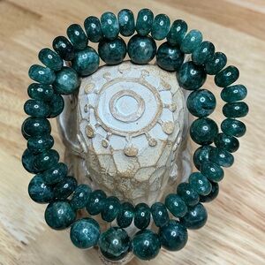 Teal Apatite Set 10mm and Teal Jade Rondelle